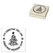 Weihnachtsbaum-Rücksendeadresse Gummistempel (Stempel)