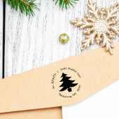 Weihnachtsbaum-Rücksendeadresse Gummistempel