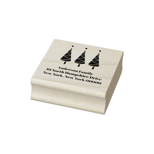 Weihnachtsbaum-Rücksendeadresse Gummistempel (Stempel)