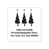 Weihnachtsbaum-Rücksendeadresse Gummistempel (Prägung)