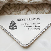 Weihnachtsbaum Rücksendeadresse Rubber Briefmarke Permastempel