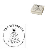 Weihnachtsbaum-Rücksendeadresse Selbstfarben Gummistempel (Stempel)