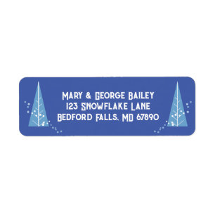 Weihnachtsbaum-Rücksendeadressen-Aufkleber