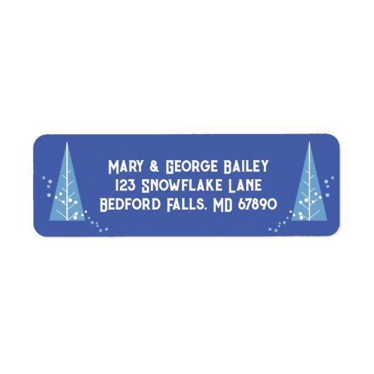 Weihnachtsbaum-Rücksendeadressen-Aufkleber (Vorne)