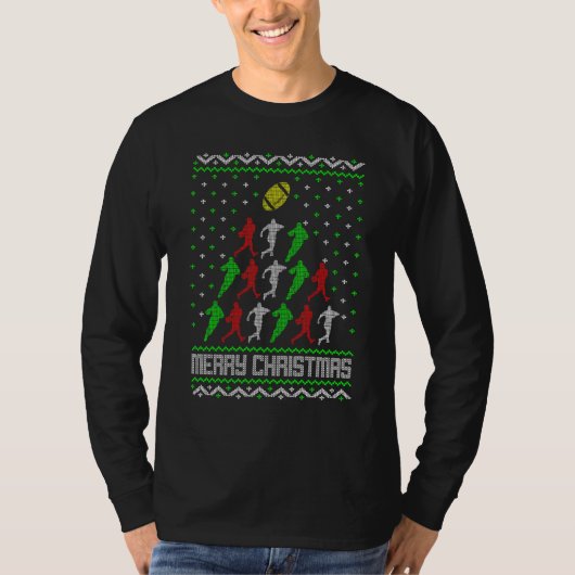 Weihnachtsbaum Rugby T-Shirt (Vorderseite)