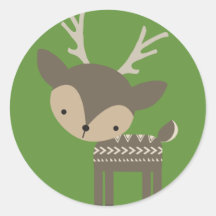 Weihnachtsbaum Runde Glossy Stickers