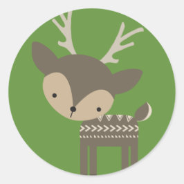 Weihnachtsbaum Runde Glossy Stickers