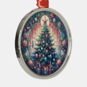 Weihnachtsbaum Runde Ornament Aus Metall (Rechts)