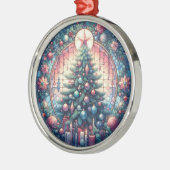 Weihnachtsbaum Runde Ornament Aus Metall (Links)