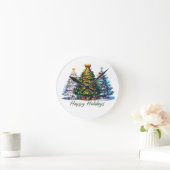 Weihnachtsbaum Runde Wanduhr (Zuhause)
