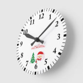 Weihnachtsbaum Runde Wanduhr (Winkel)