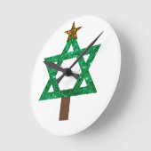 Weihnachtsbaum Runde Wanduhr (Winkel)