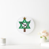 Weihnachtsbaum Runde Wanduhr (Zuhause)