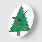 Weihnachtsbaum Runde Wanduhr (Winkel)