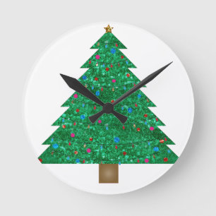 Weihnachtsbaum Runde Wanduhr