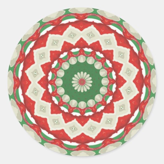 Weihnachtsbaum Runder Aufkleber (Vorderseite)