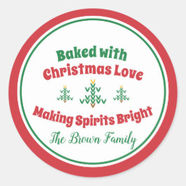 Weihnachtsbaum Runder Aufkleber