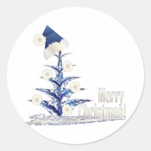Weihnachtsbaum Runder Aufkleber