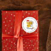 Weihnachtsbaum Runder Aufkleber