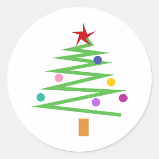 Weihnachtsbaum Runder Aufkleber
