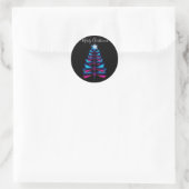 Weihnachtsbaum Runder Aufkleber (Tasche)