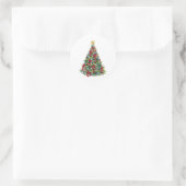 Weihnachtsbaum Runder Aufkleber (Tasche)