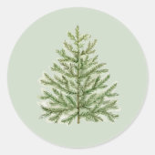 Weihnachtsbaum Runder Aufkleber (Vorderseite)