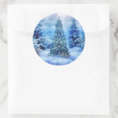 Weihnachtsbaum Runder Aufkleber (Tasche)