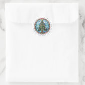 Weihnachtsbaum-Rundkleber Runder Aufkleber (Tasche)