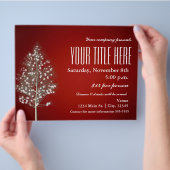 Weihnachtsbaum Rustikales Licht Feiertags-Event Fl Flyer (Hand)