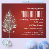 Weihnachtsbaum Rustikales Licht Feiertags-Event Fl Flyer (Einzeln)