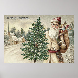 Weihnachtsbaum Sack der Spielzeugkirche Poster