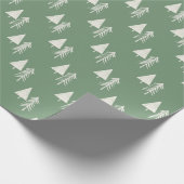 Weihnachtsbaum Sage Green Geschenkpapier (Ecke)