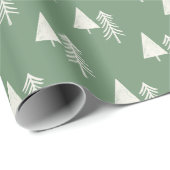 Weihnachtsbaum Sage Green Geschenkpapier (Rolleneckpunkt)