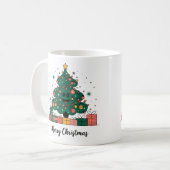 Weihnachtsbaum Saison Grüße Kaffeetasse (Vorderseite Links)