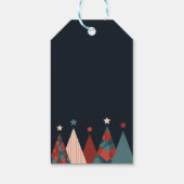 Weihnachtsbaum saisonale abstrakte Weihnachtsgesta Geschenkanhänger (Rückseite)
