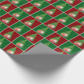 Weihnachtsbaum | Santa | anpassbar Geschenkpapier (Ecke)