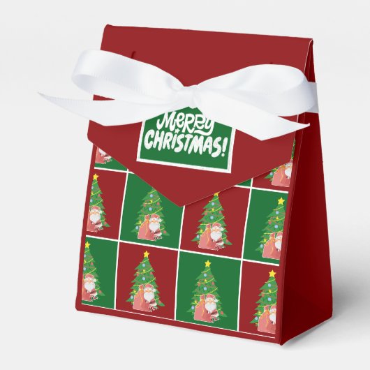 Weihnachtsbaum | Santa | anpassbar Geschenkschachtel (Vorderseite)