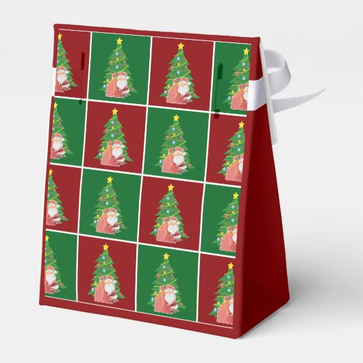 Weihnachtsbaum | Santa | anpassbar Geschenkschachtel (Rückseite)