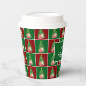 Weihnachtsbaum | Santa | anpassbar Pappbecher (Vorderseite)