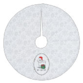 Weihnachtsbaum Santa Bichon Frise Hund Niedlich Fleece Weihnachtsbaumdecke (Vorderseite)