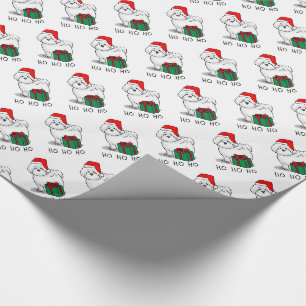 Weihnachtsbaum Santa Bichon Frise Hund Niedlich Geschenkpapier