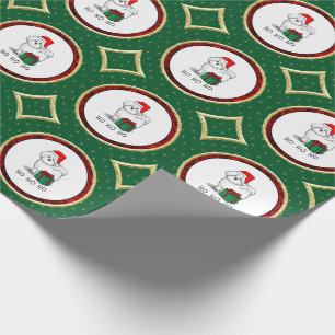 Weihnachtsbaum Santa Bichon Frise Hund Niedlich Geschenkpapier
