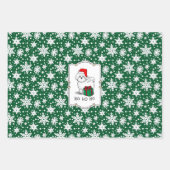 Weihnachtsbaum Santa Bichon Frise Hund Niedlich Geschenkpapier Set (Vorderseite)