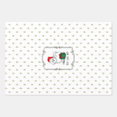 Weihnachtsbaum Santa Bichon Frise Hund Niedlich Geschenkpapier Set (Vorderseite 3)