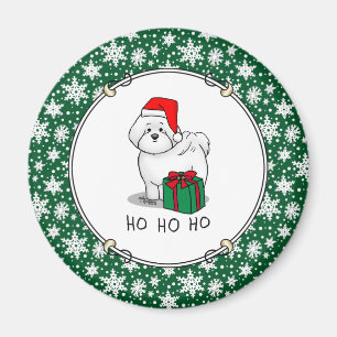 Weihnachtsbaum Santa Bichon Frise Hund Niedlich Magnet
