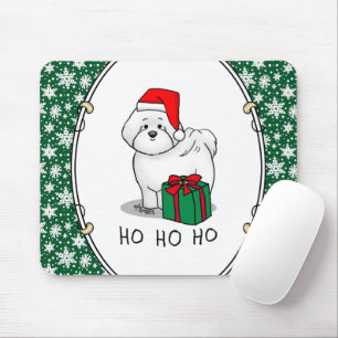 Weihnachtsbaum Santa Bichon Frise Hund Niedlich Mousepad