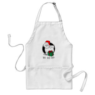 Weihnachtsbaum Santa Bichon Frise Hund Niedlich Schürze