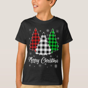 Weihnachtsbaum Santa Buffalo Kariert Print Merry C T-Shirt