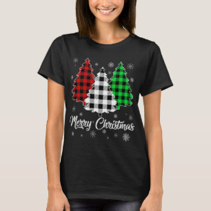 Weihnachtsbaum Santa Buffalo Kariert Print Merry C T-Shirt